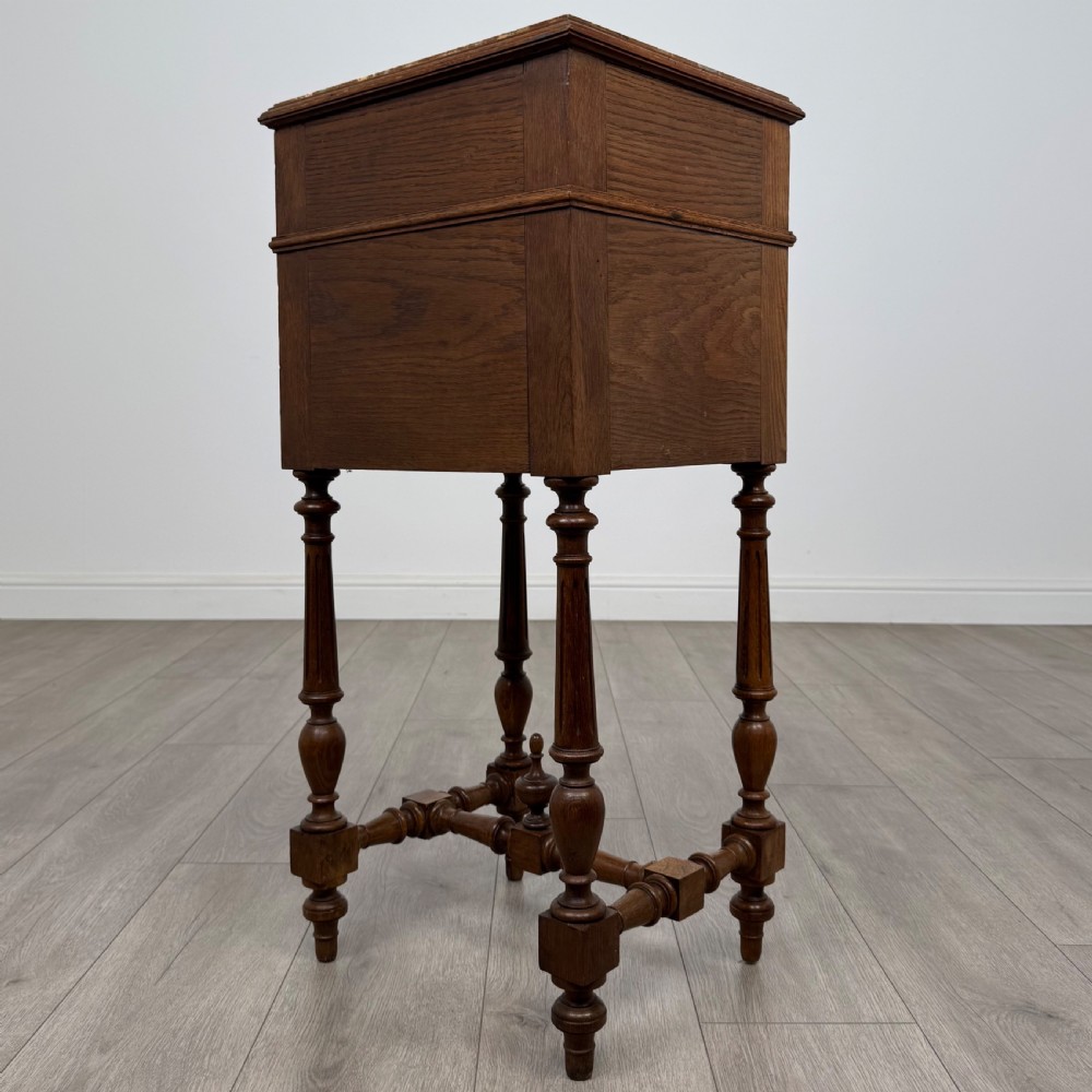 Antique 19th Century Pair Of French Bedside Cabinets In Oak  View VIII