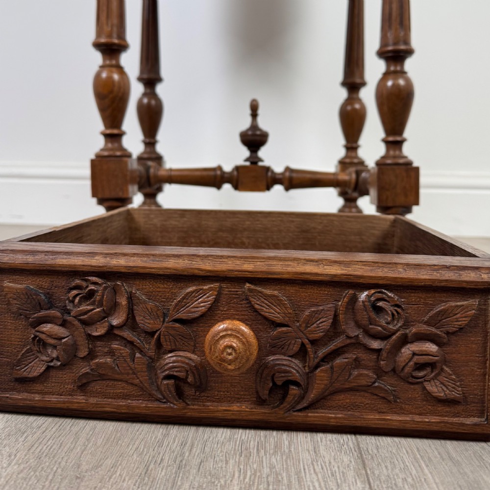 Antique 19th Century Pair Of French Bedside Cabinets In Oak  View XIII