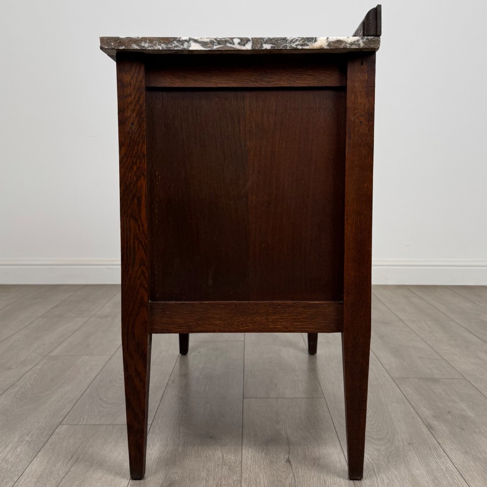 Antique 20th Century Marble Top Cupboard In Oak View V