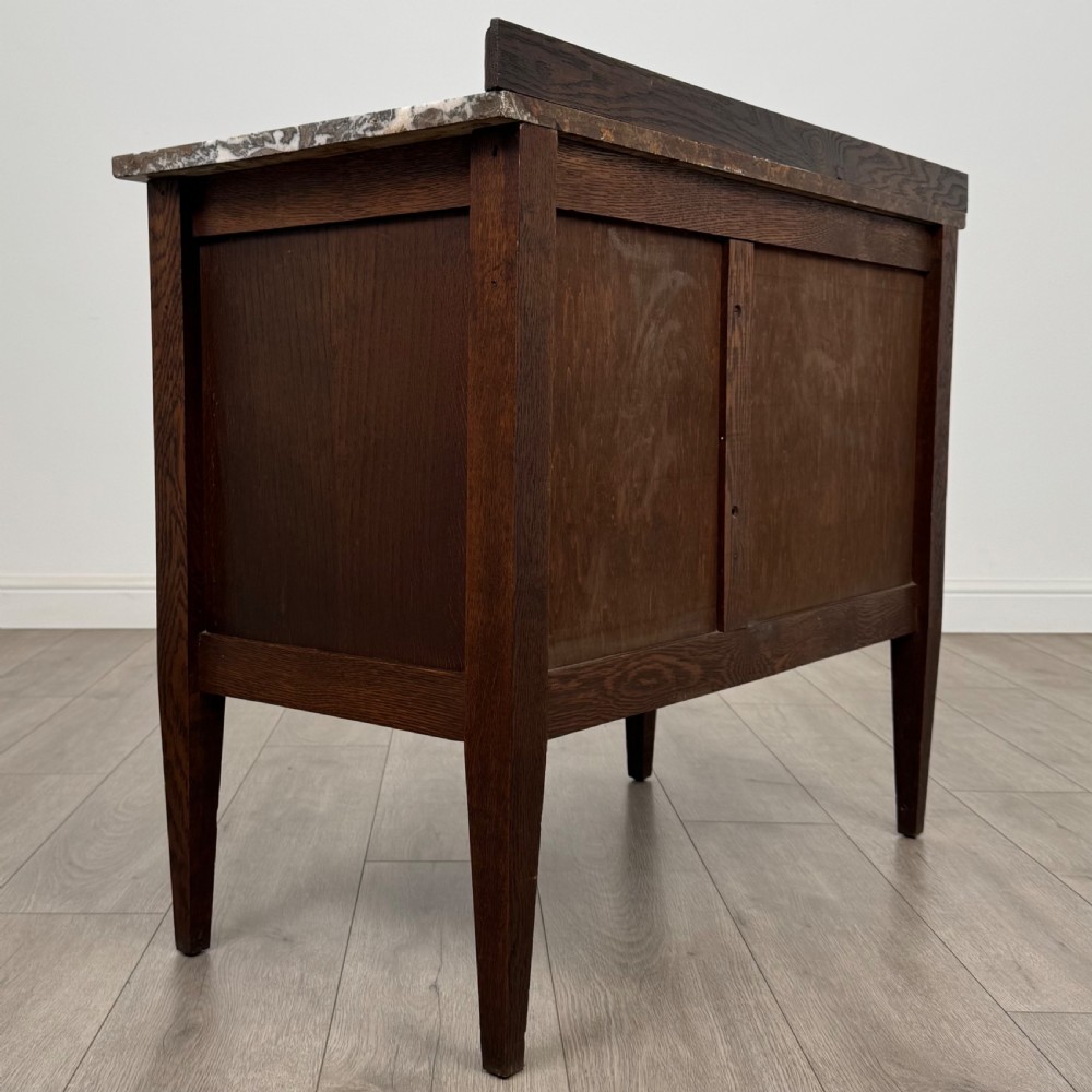 Antique 20th Century Marble Top Cupboard In Oak View VI