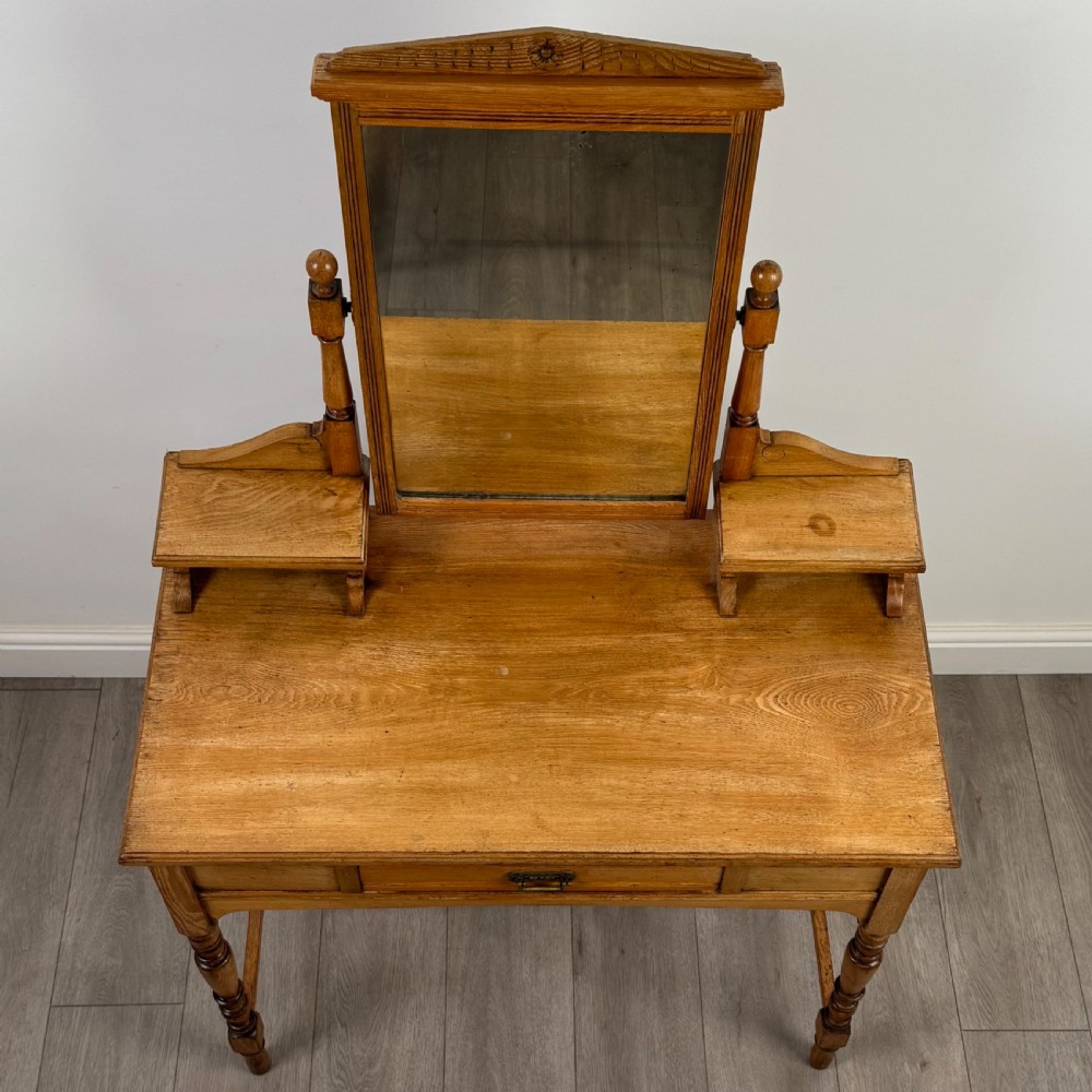 Antique 20th Century Fine Quality Dressing Table In Ash  View IX