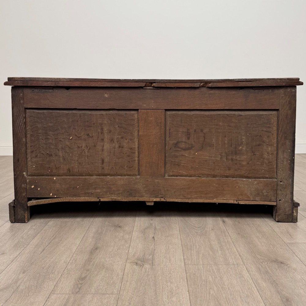 Antique 18th Century Fine Quality Carved Oak Coffer  View V