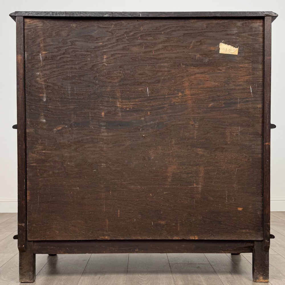  Antique 19th Century Ebonsied Jacobean Style Cupboard In Oak  View VI