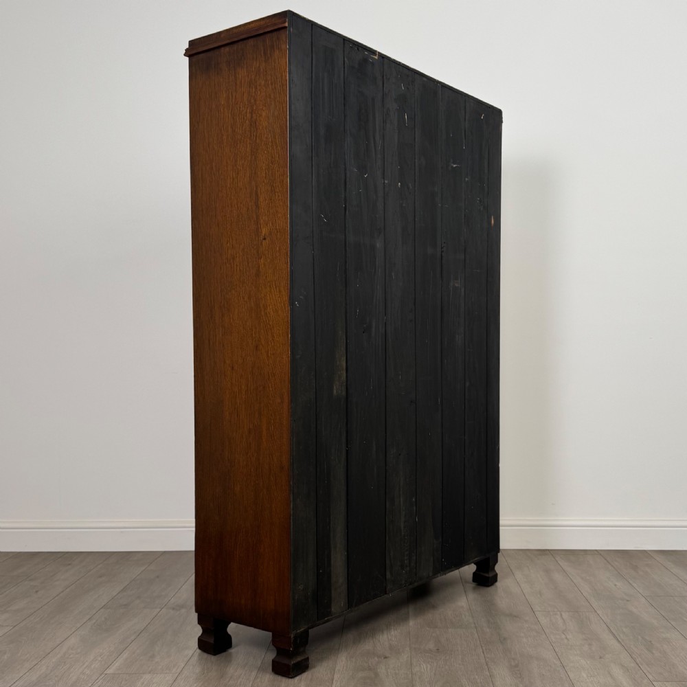 Antique 20th Century Good Quality Display Cabinet In Oak View VII