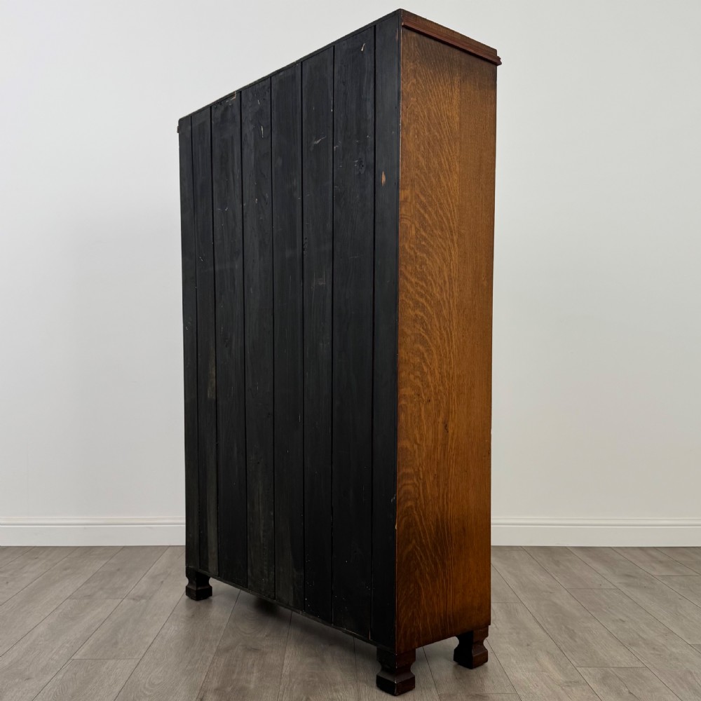 Antique 20th Century Good Quality Display Cabinet In Oak View IX