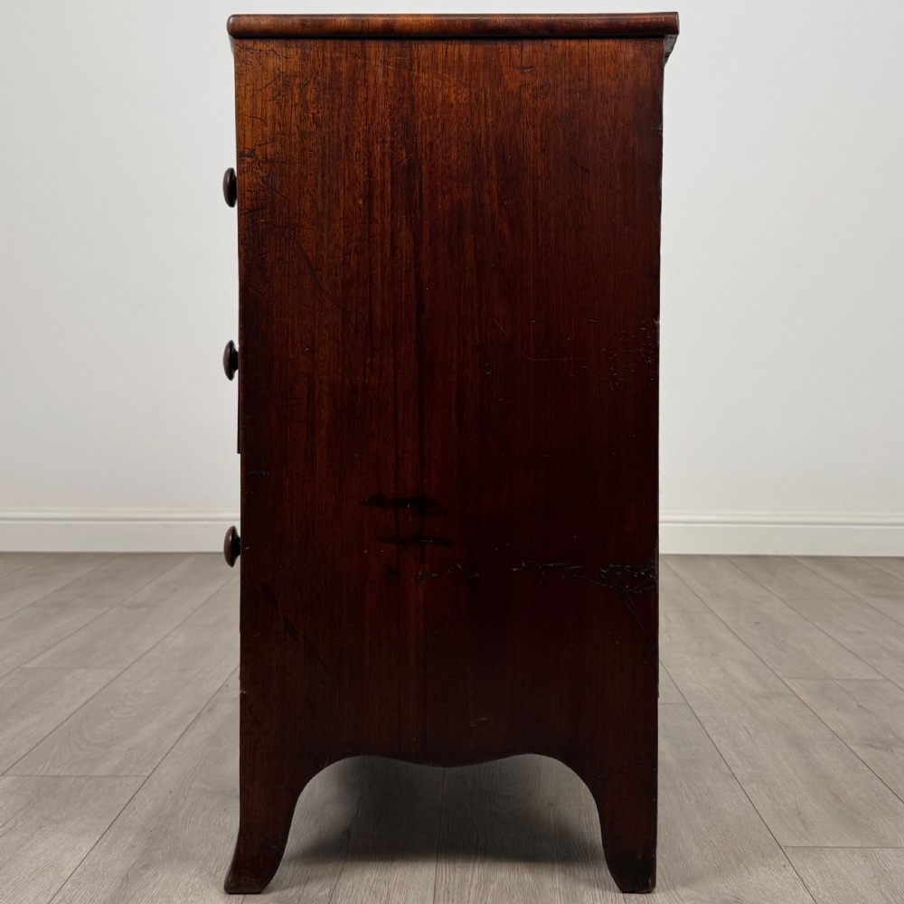 Antique 18th Century Small Mahogany Bow Front Chest Of Drawers View III