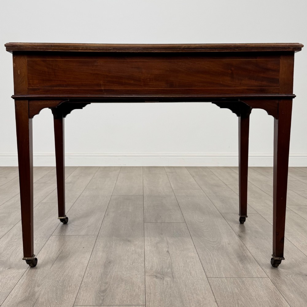 Antique 19th Century Good Quality Writing Table In Mahogany  View V