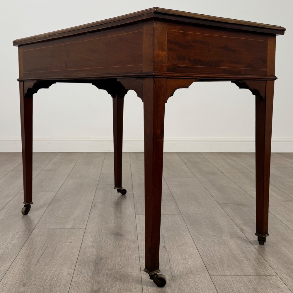 Antique 19th Century Good Quality Writing Table In Mahogany  View VI
