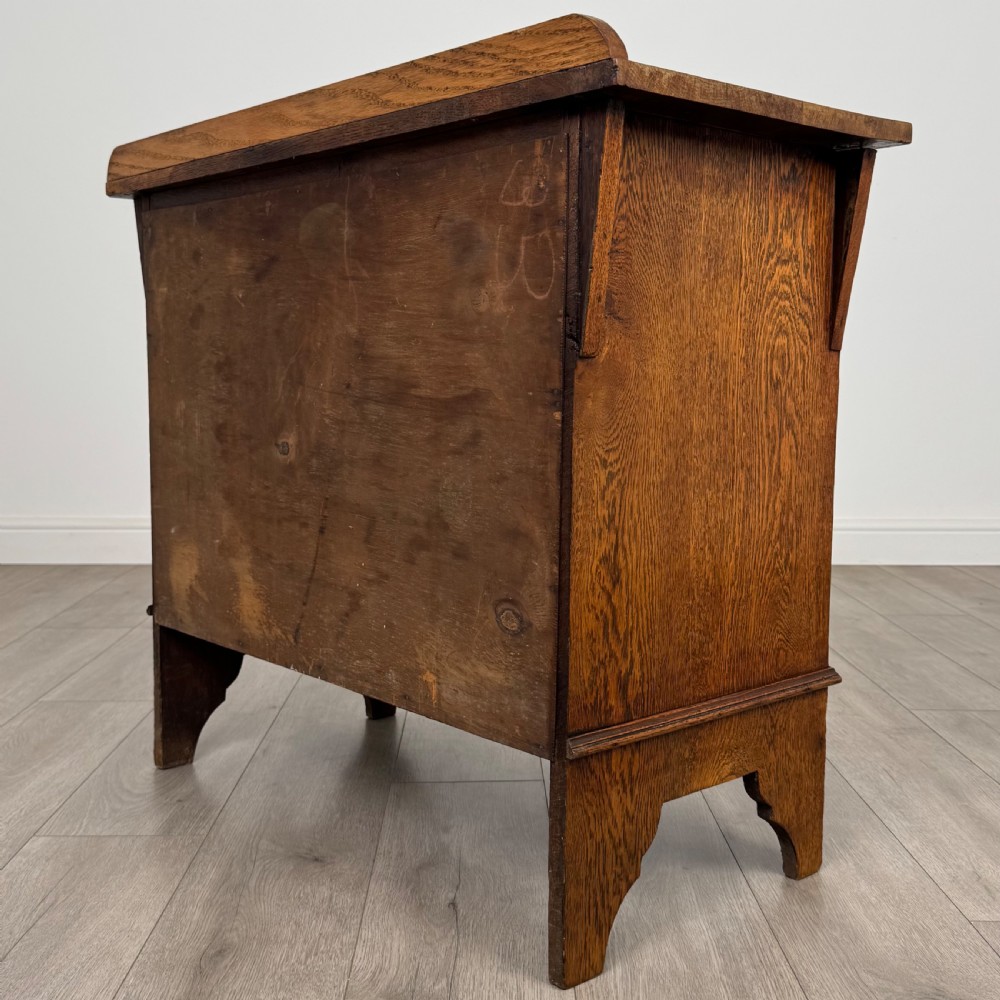  Antique 20th Century Arts & Crafts Style Oak Chest Of Drawers  View VII