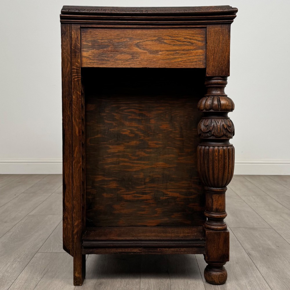 Antique 19th Century Green Man Cupboard In Oak View IX