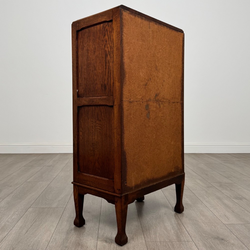 Antique 20th Century Good Quality Small Oak Cabinet  View V