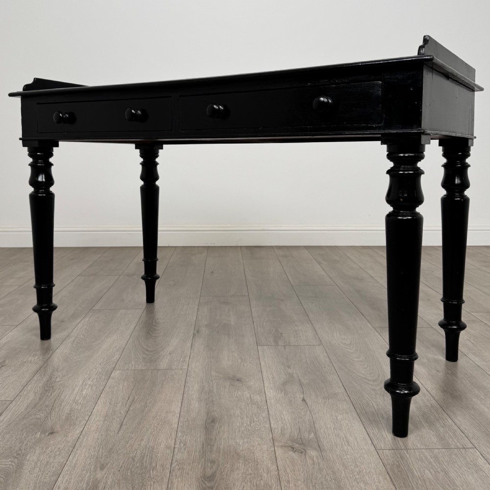 Antique 19th Century Fine Quality Ebonised Writing Table  View II