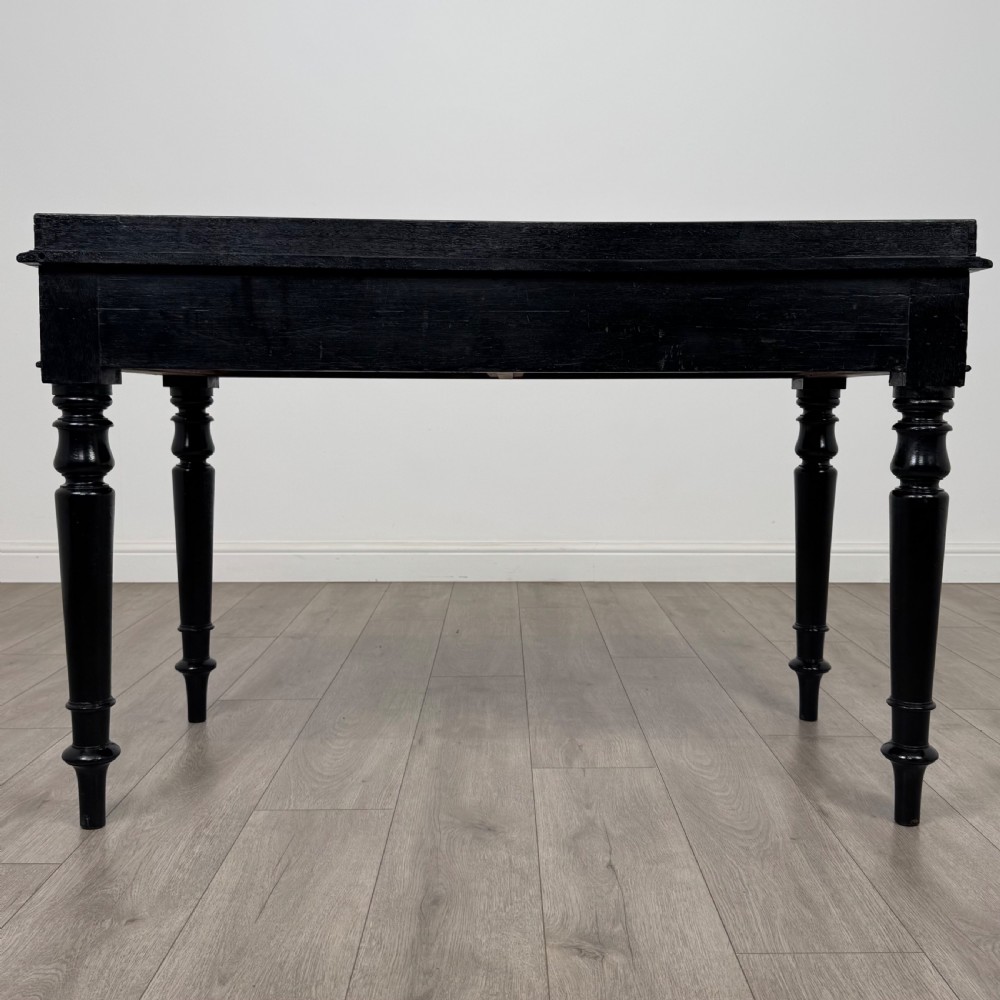 Antique 19th Century Fine Quality Ebonised Writing Table  View V