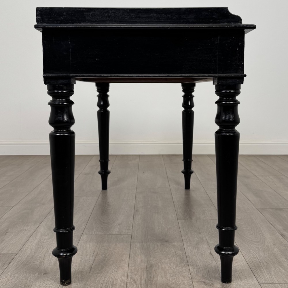 Antique 19th Century Fine Quality Ebonised Writing Table  View VII