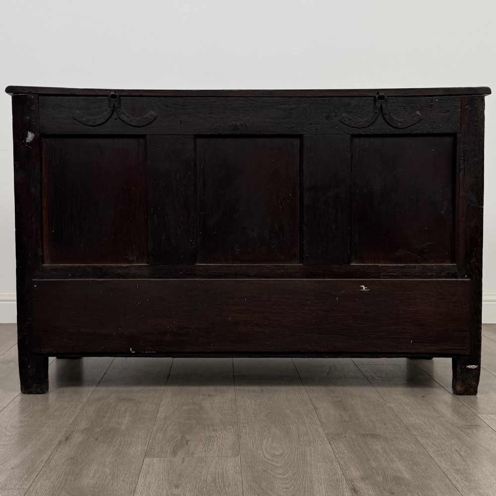Antique 19th Century Carved Oak Mule Chest Of Good Quality  View V