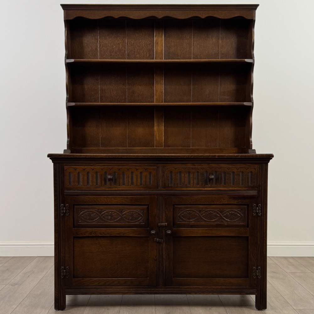 Antique 20th Century Good Quality Dresser In Oak