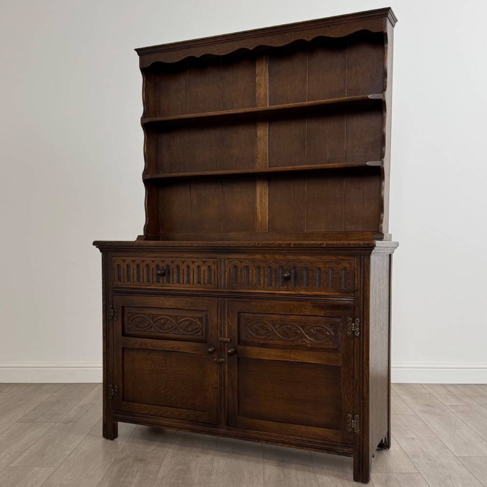Antique 20th Century Good Quality Dresser In Oak View III