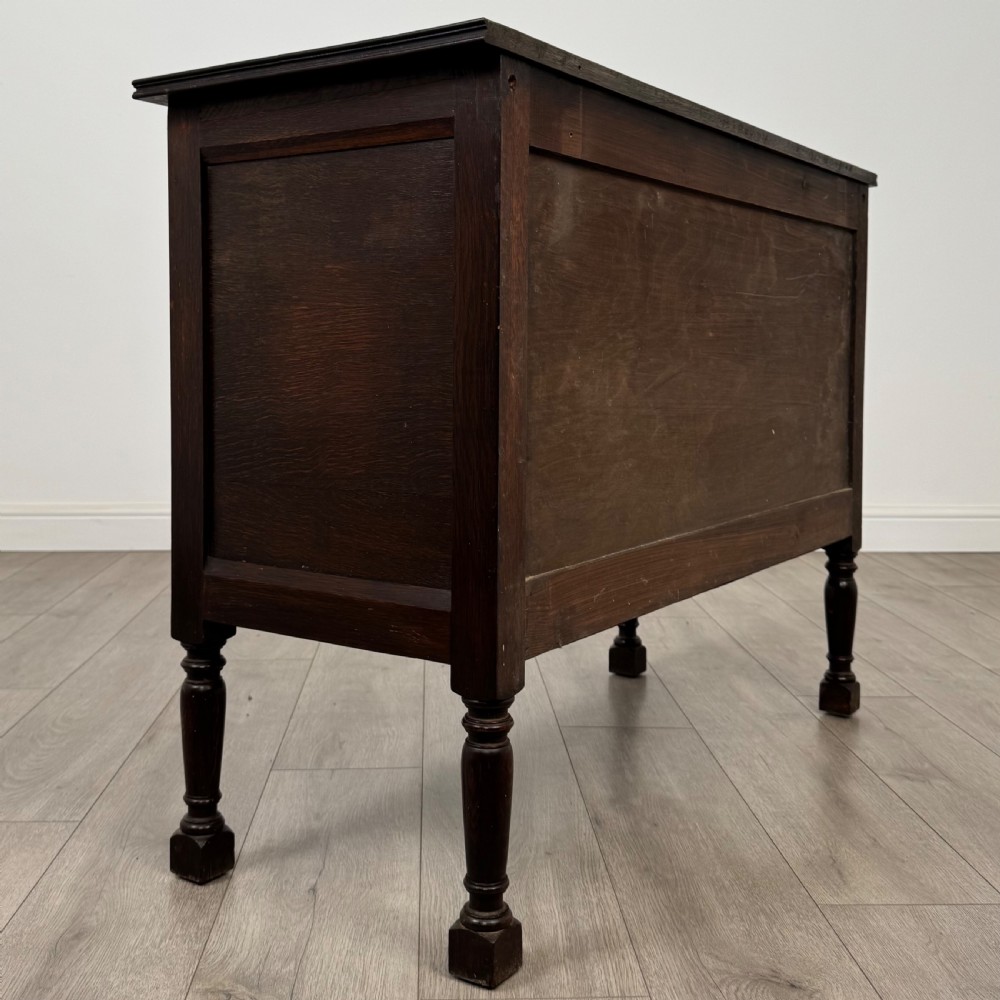 Antique 20th Century Good Quality Chest Of Drawers In Oak View V