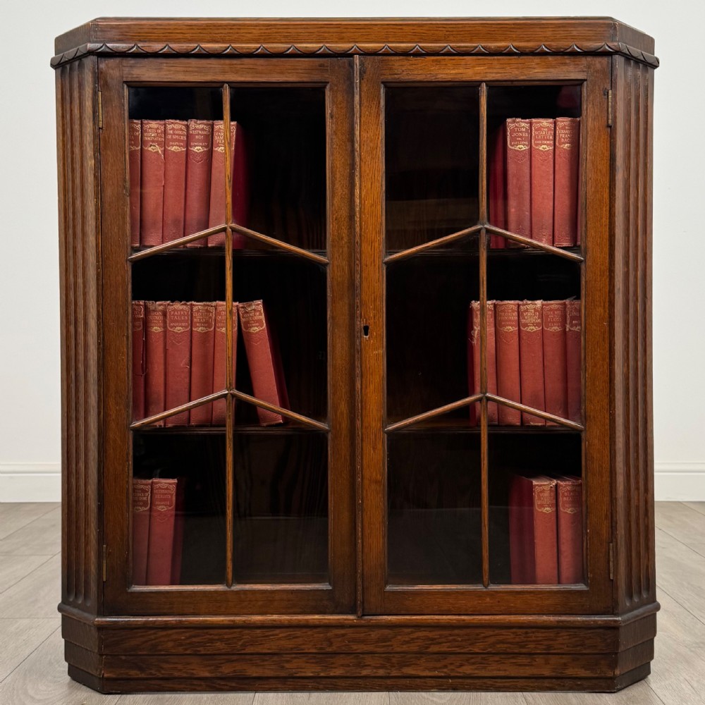 Antique 20th Century Display Cabinet In Oak 
