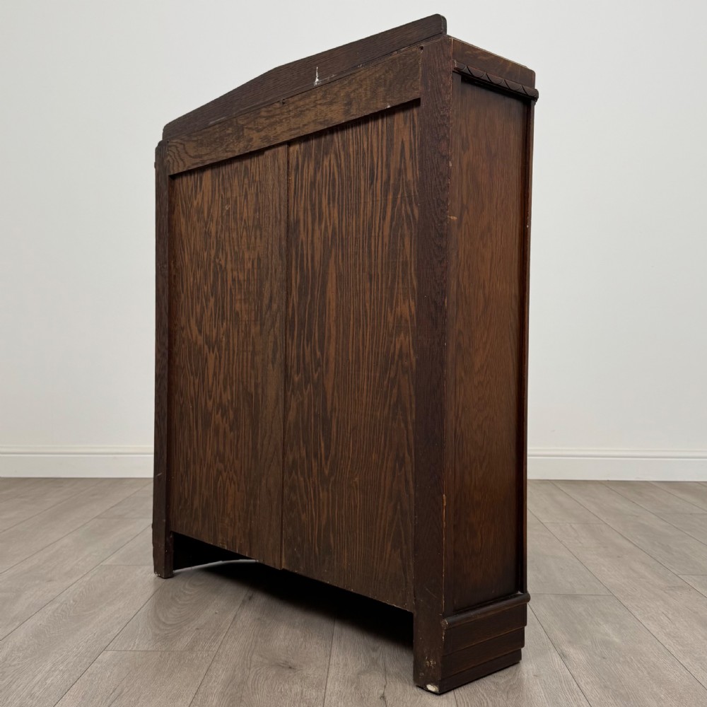 Antique 20th Century Display Cabinet In Oak  View IX