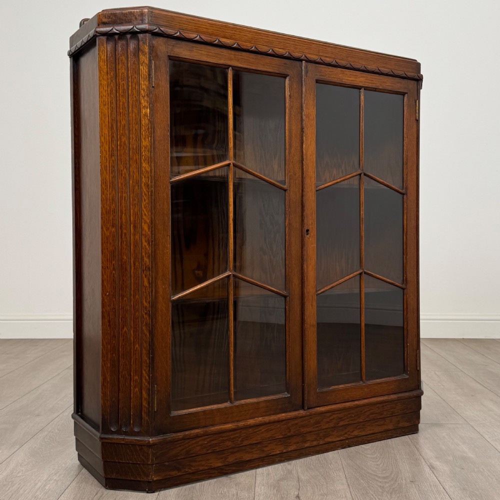 Antique 20th Century Display Cabinet In Oak  View XI