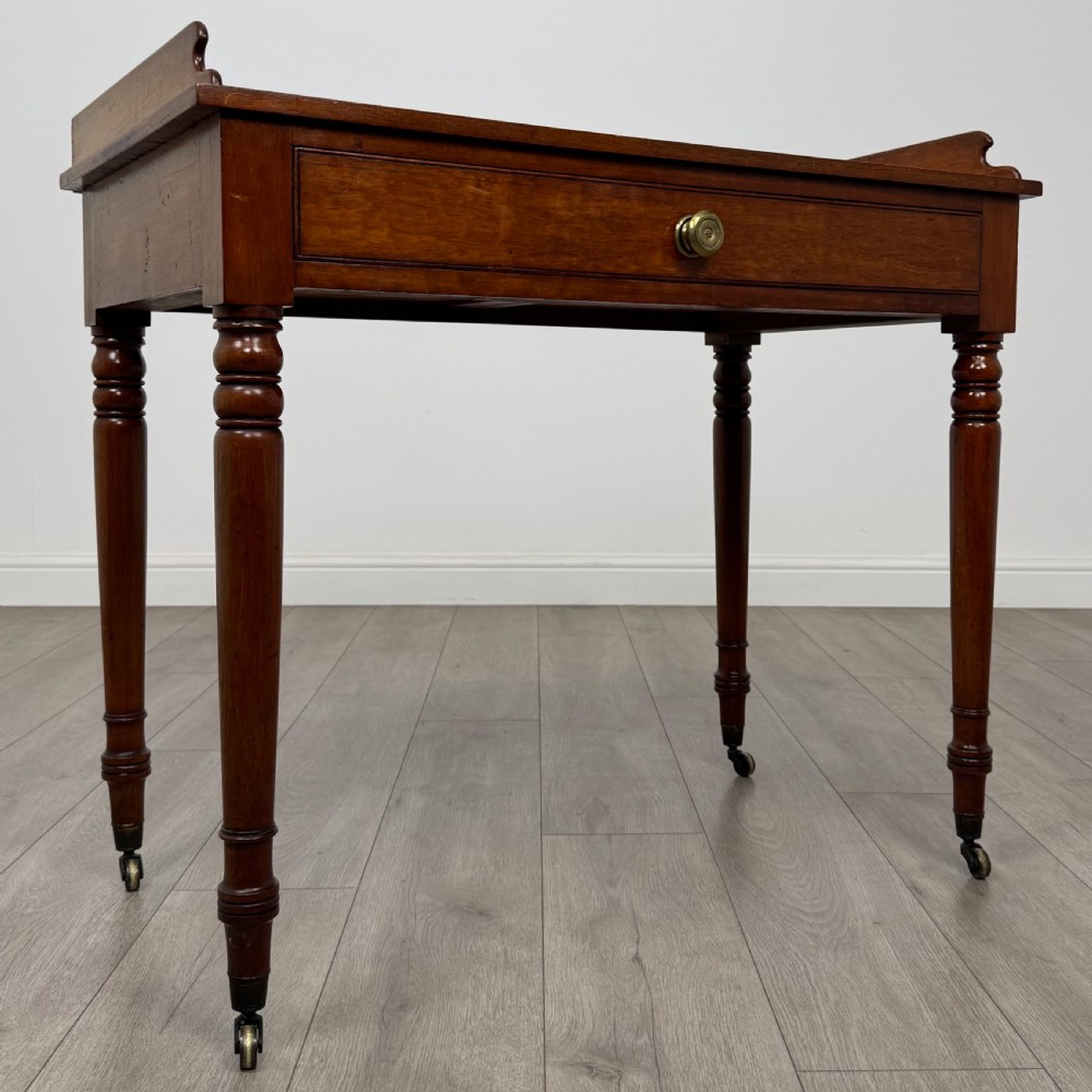 Antique 18th Century Good Quality Writing Table In Mahogany  View IX