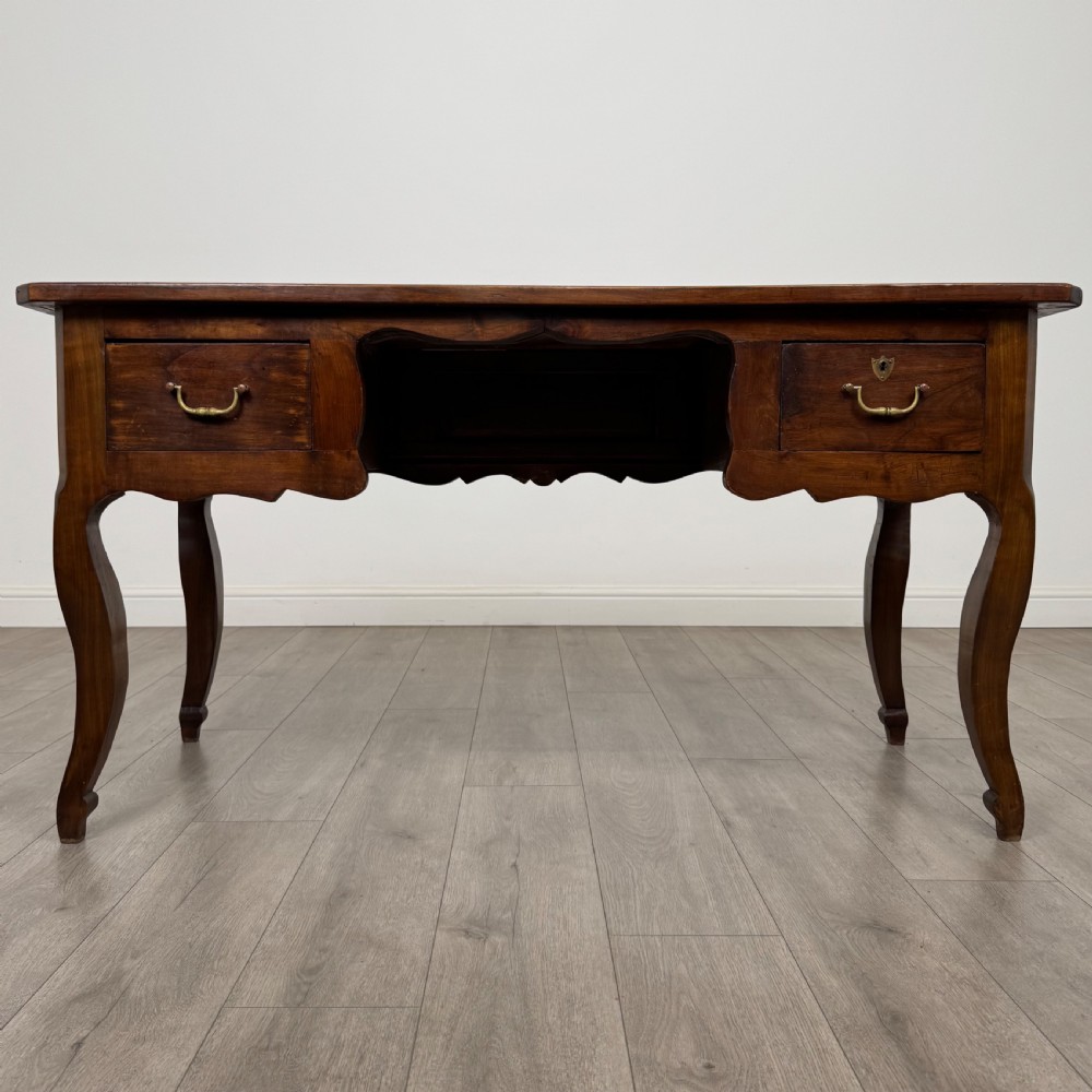  Antique 20th Century French Writing Table In Walnut 