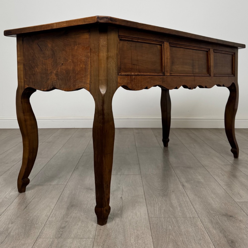  Antique 20th Century French Writing Table In Walnut  View V