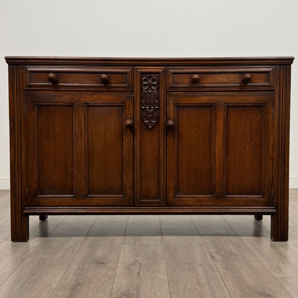 Antique 20th Century Good Quality Sideboard In Oak 