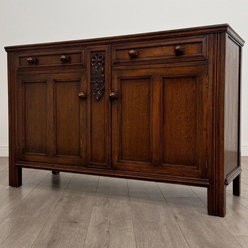 Antique 20th Century Good Quality Sideboard In Oak  View III