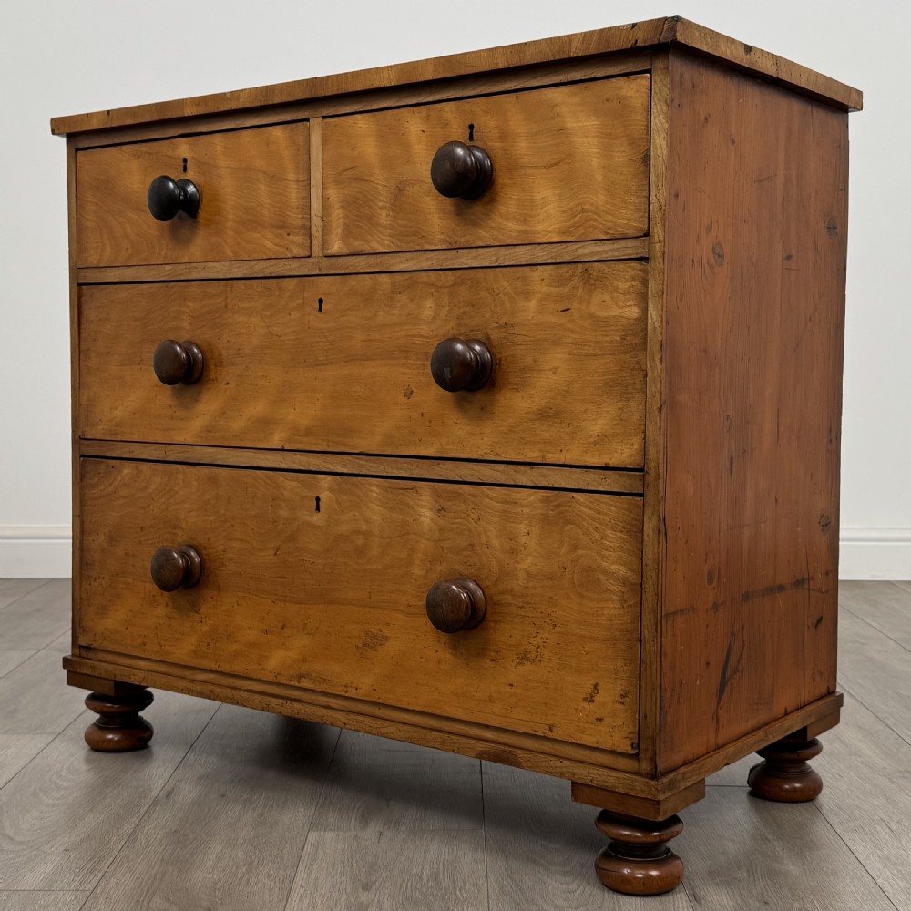 Antique 19th Century Chest Of Drawers In Satinwood  View II