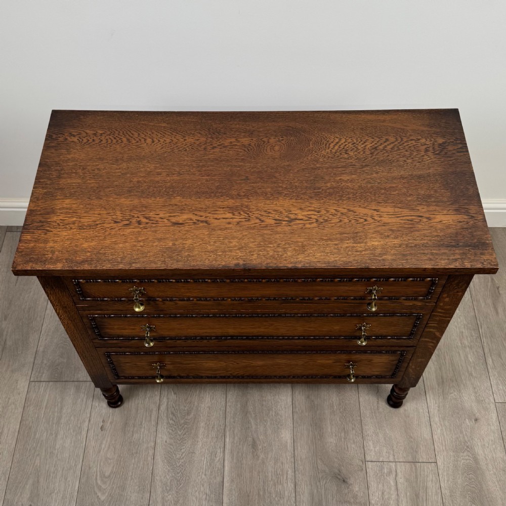  Antique 20th Century Jacobean Style Chest Of Drawers In Oak  View X