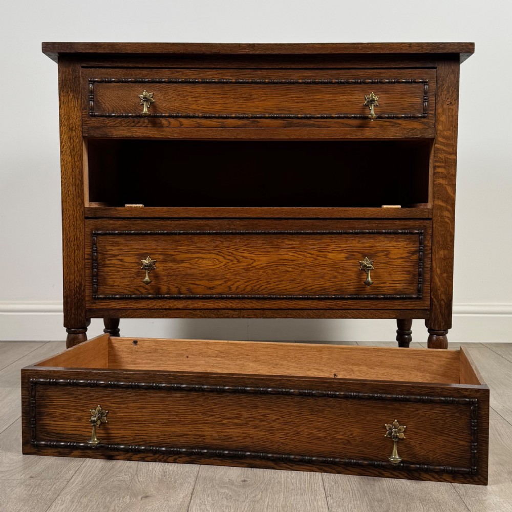  Antique 20th Century Jacobean Style Chest Of Drawers In Oak  View XI