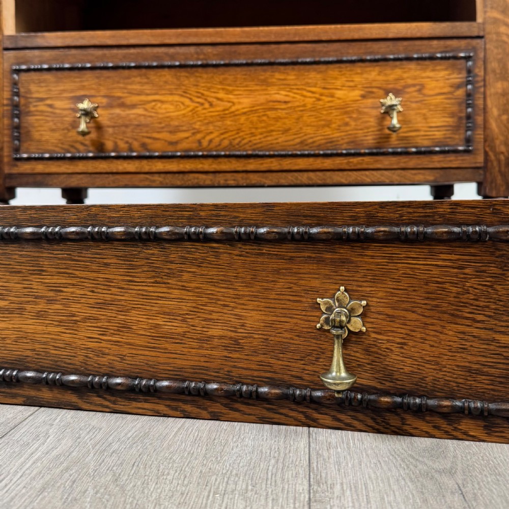  Antique 20th Century Jacobean Style Chest Of Drawers In Oak  View XII