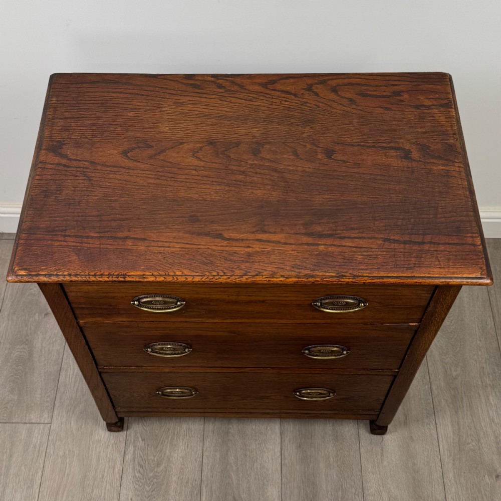 Antique 19th Century Small Chest Of Drawers In Oak View X
