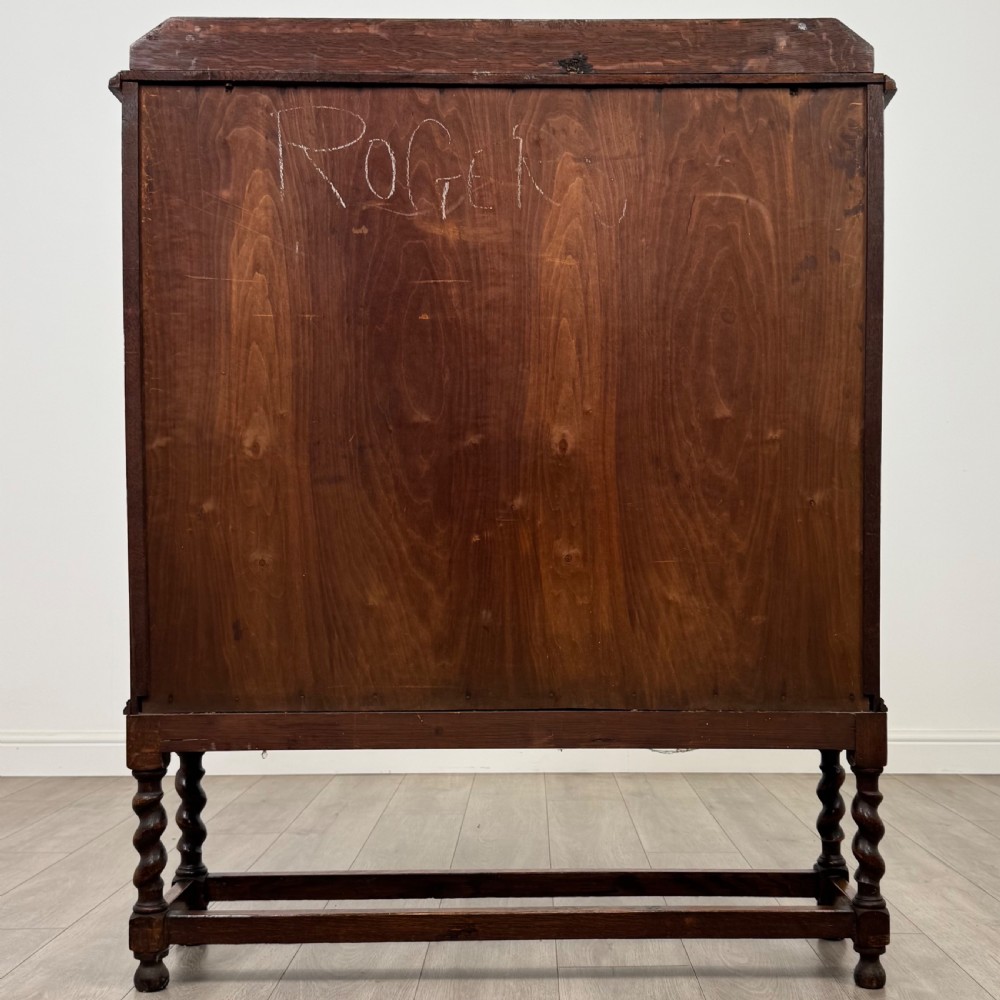 Antique 20th Century Good Quality Display Cabinet In Oak  View VII