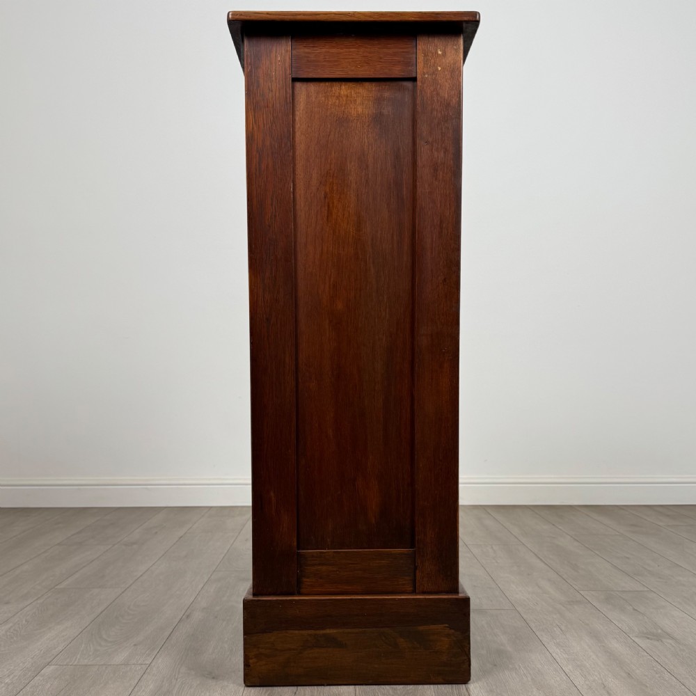  Antique 20th Century Good Quality Tambour Cabinet In Oak View IV
