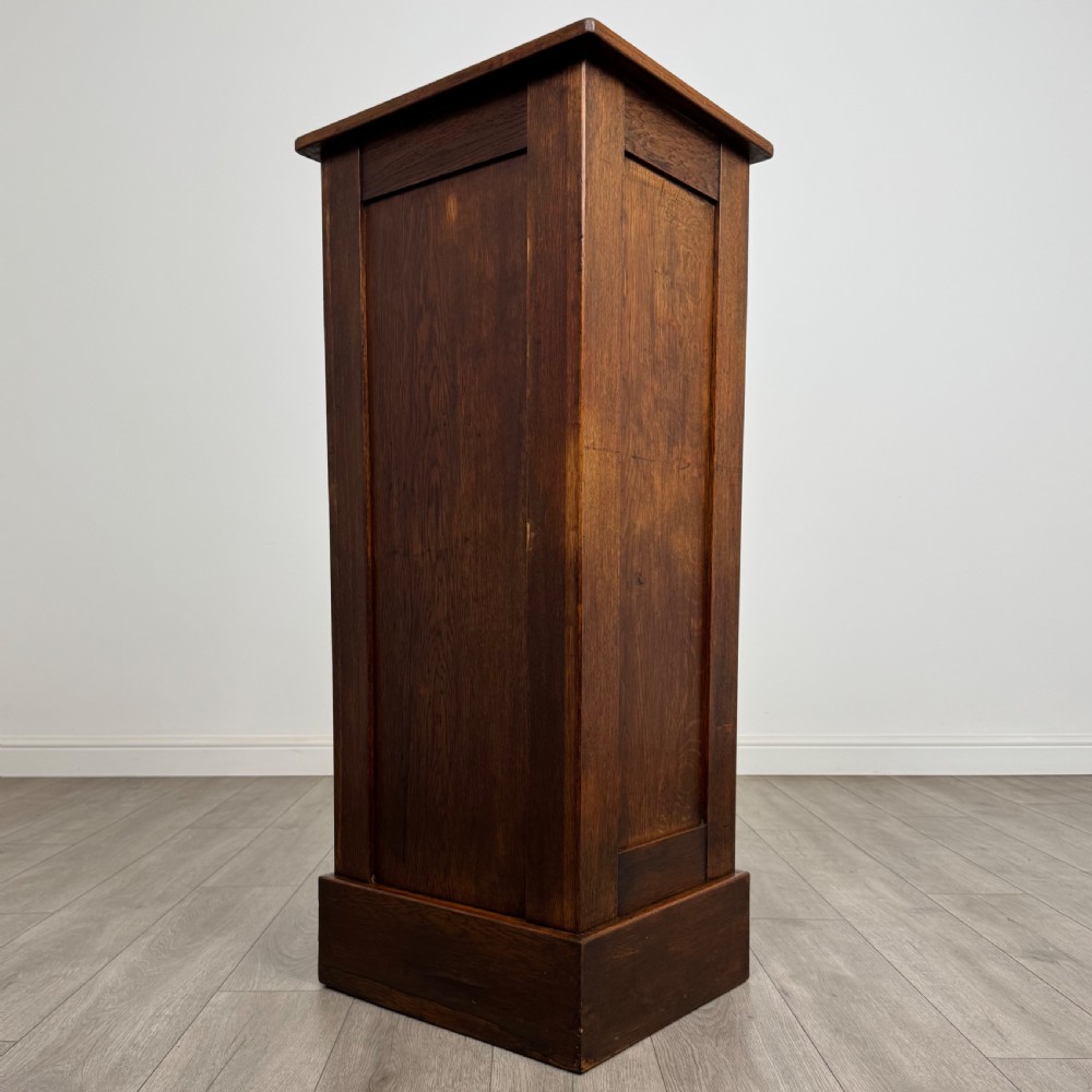  Antique 20th Century Good Quality Tambour Cabinet In Oak View VII