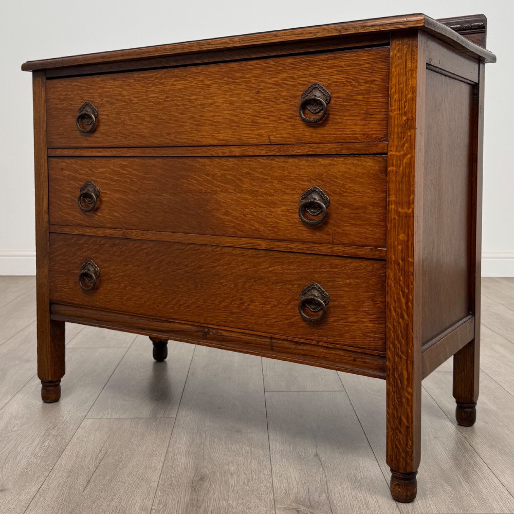 Antique 20th Century Chest Of Drawers In Oak View II