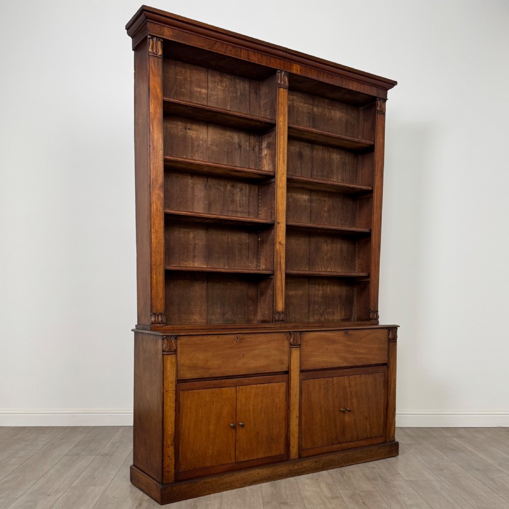 Antique 19th Century Good Quality Open Bookcase In Mahogany  View XI