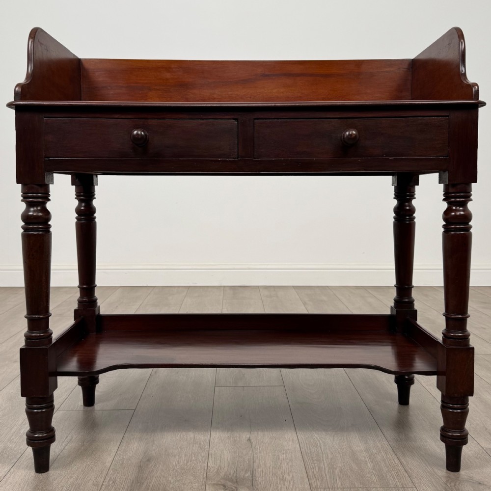  Antique 19th Century Washstand In Mahogany