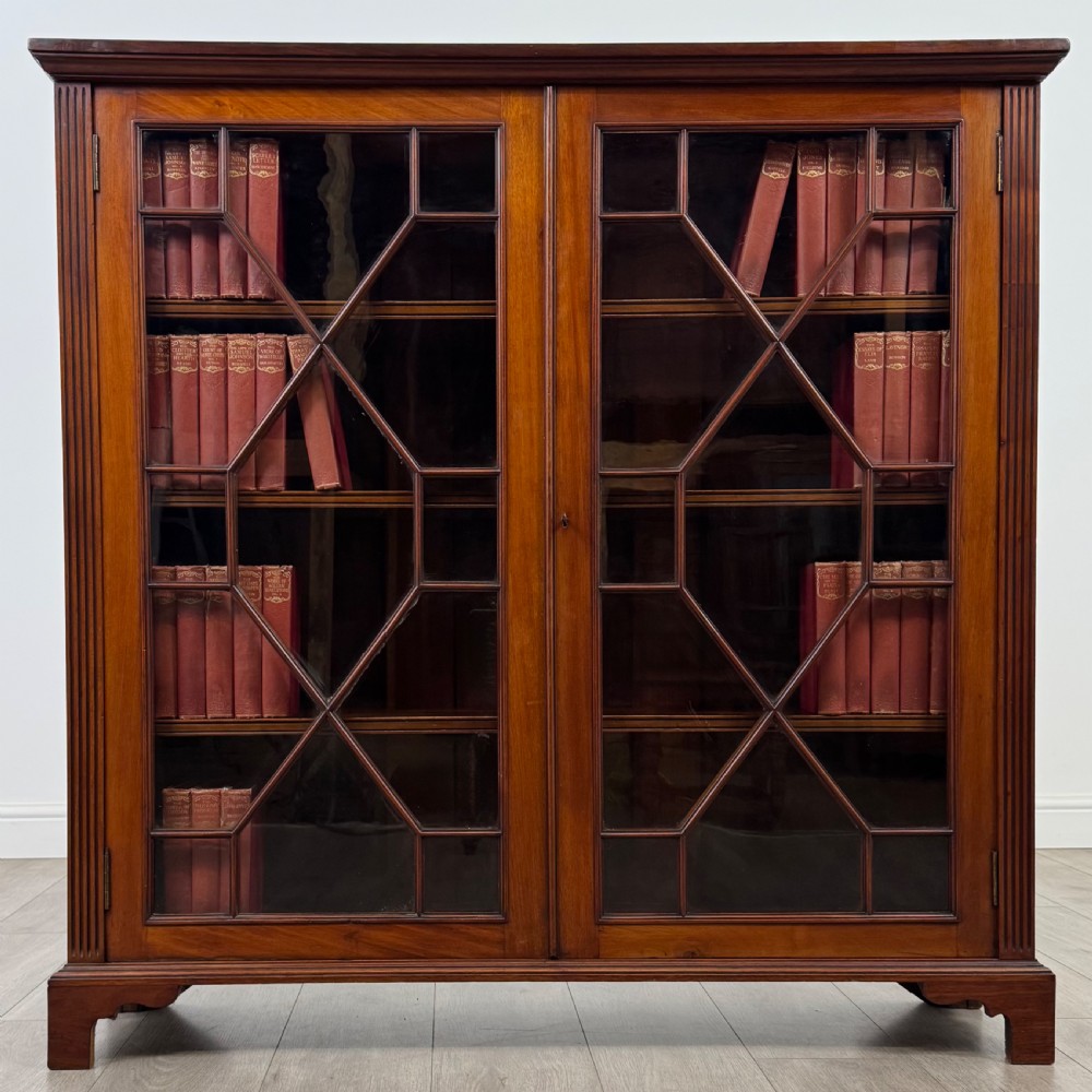 Antique 20th Century Glazed Display Cabinet In Walnut 