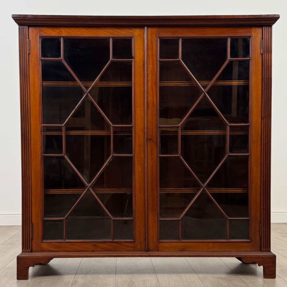 Antique 20th Century Glazed Display Cabinet In Walnut  View II