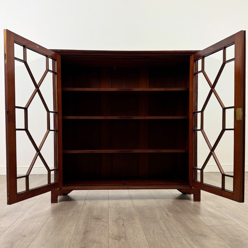 Antique 20th Century Glazed Display Cabinet In Walnut  View III
