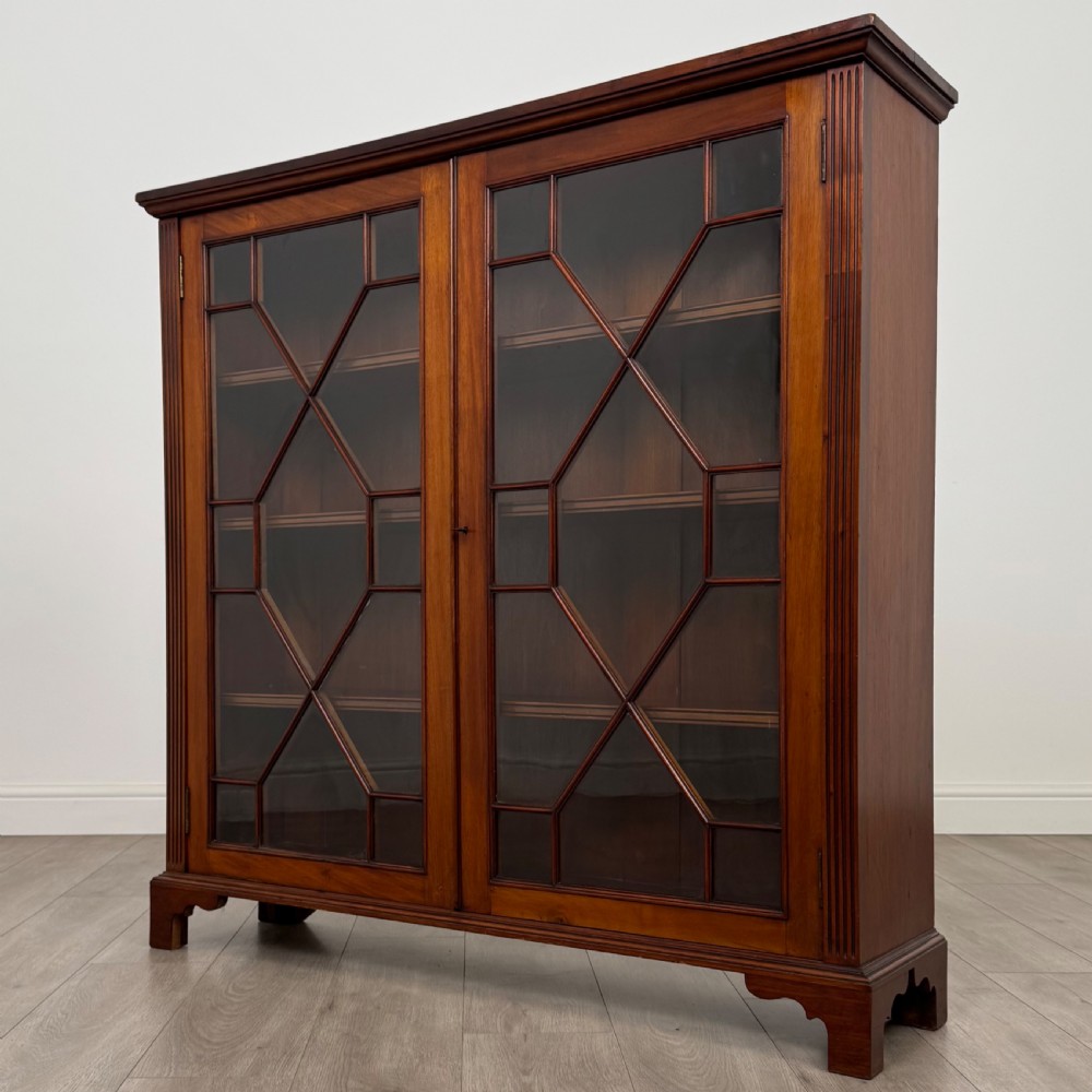 Antique 20th Century Glazed Display Cabinet In Walnut  View V