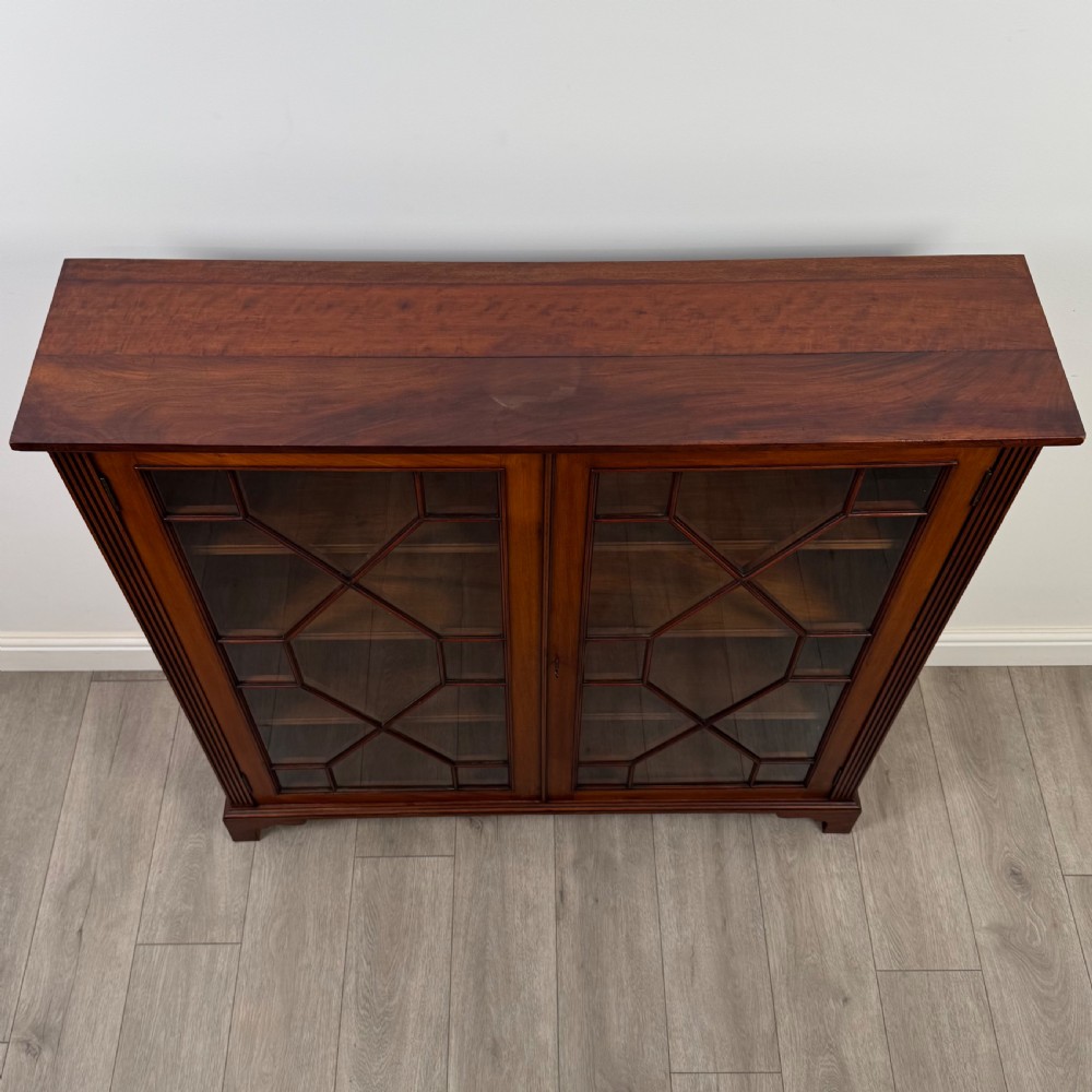 Antique 20th Century Glazed Display Cabinet In Walnut  View XII