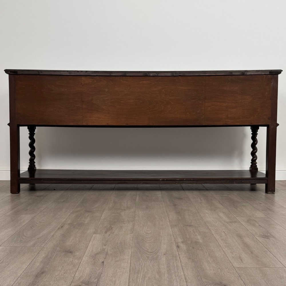 Antique 19th Century Large Jacobean Style Dresser Base In Oak  View VIII