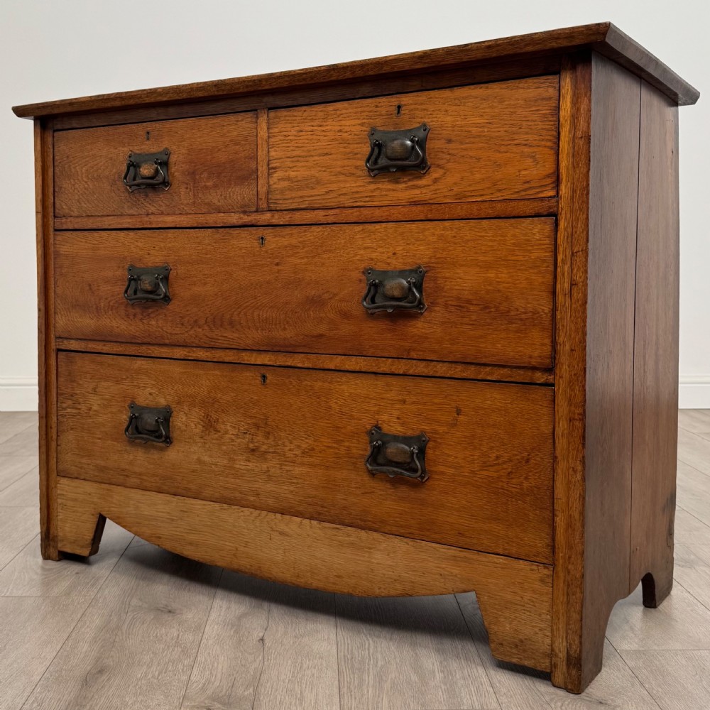 Antique 20th Century Golden Oak Chest Of Drawers  View II