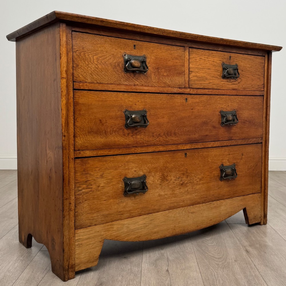 Antique 20th Century Golden Oak Chest Of Drawers  View IX