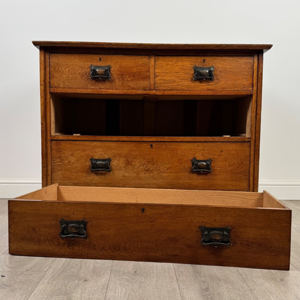 Antique 20th Century Golden Oak Chest Of Drawers  View XI